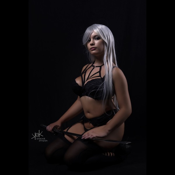 Ashen Fire Keeper as A2, in lingerie