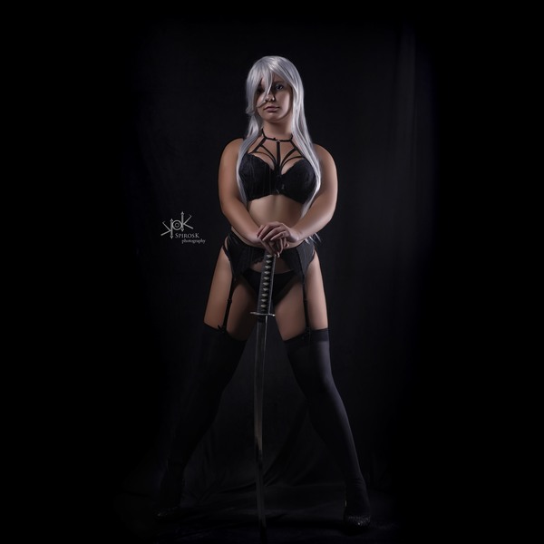Ashen Fire Keeper as A2, in lingerie